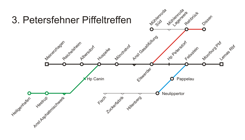 Streckenplan - 3. Petersfehner Piffeltreffen